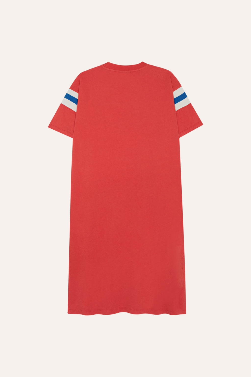 Vestido Rojo Bandas Bicolor