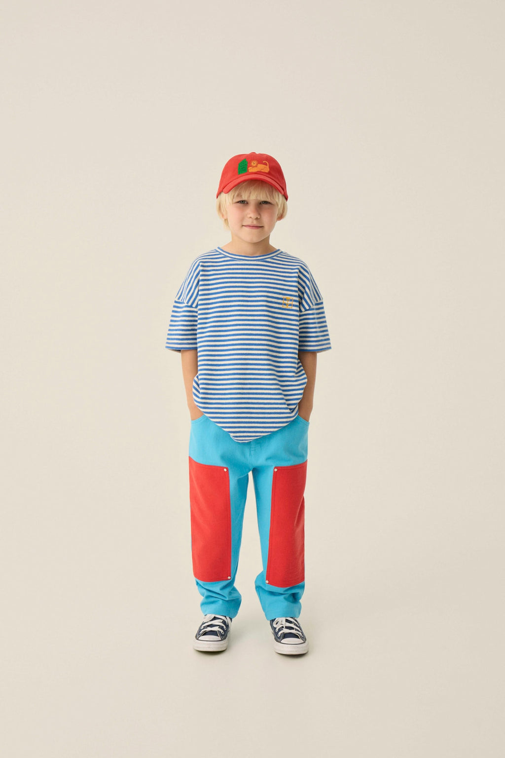 Camiseta Oversized Rayas Azules
