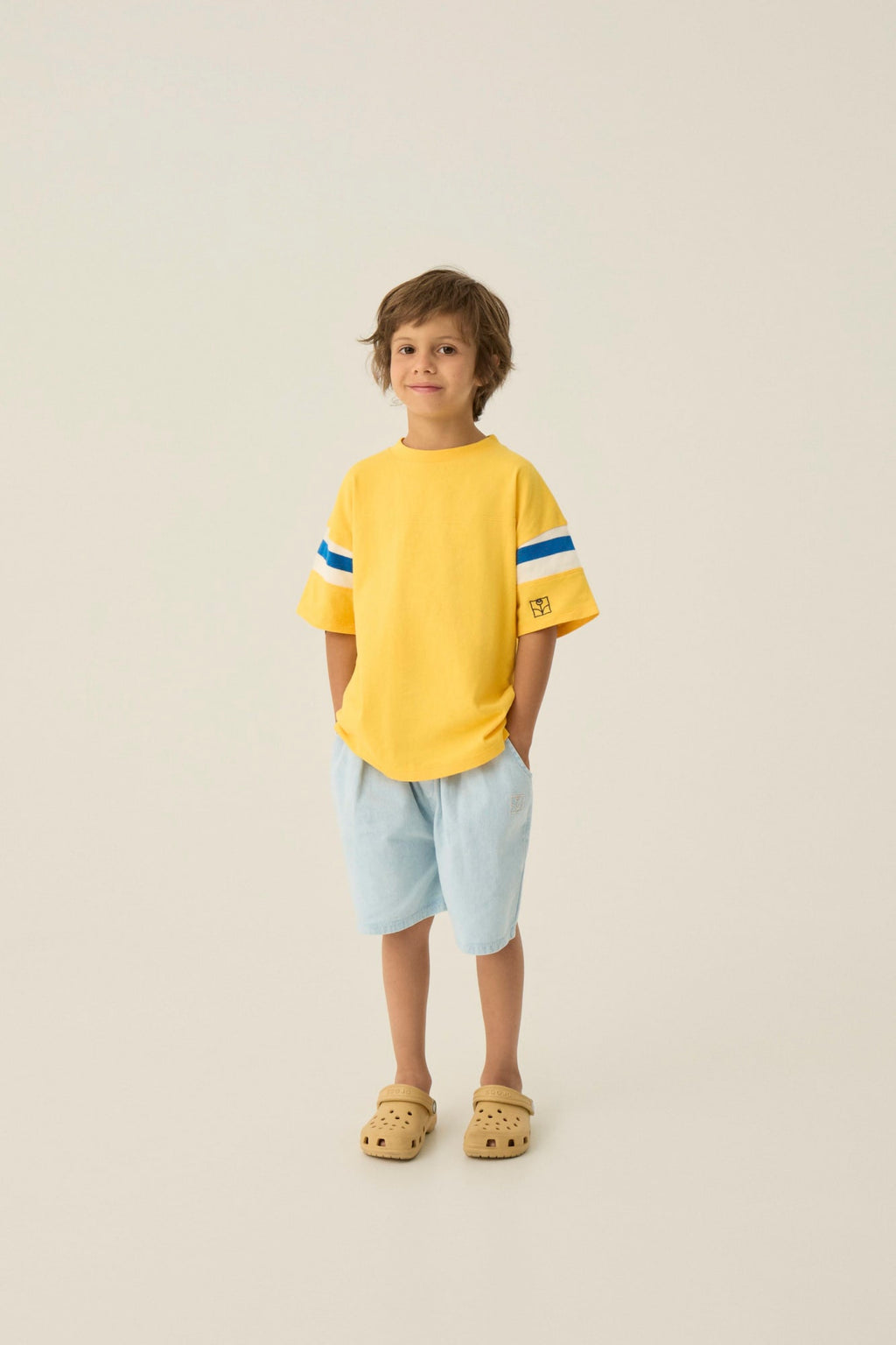 Camiseta Amarilla Bandas Bicolor
