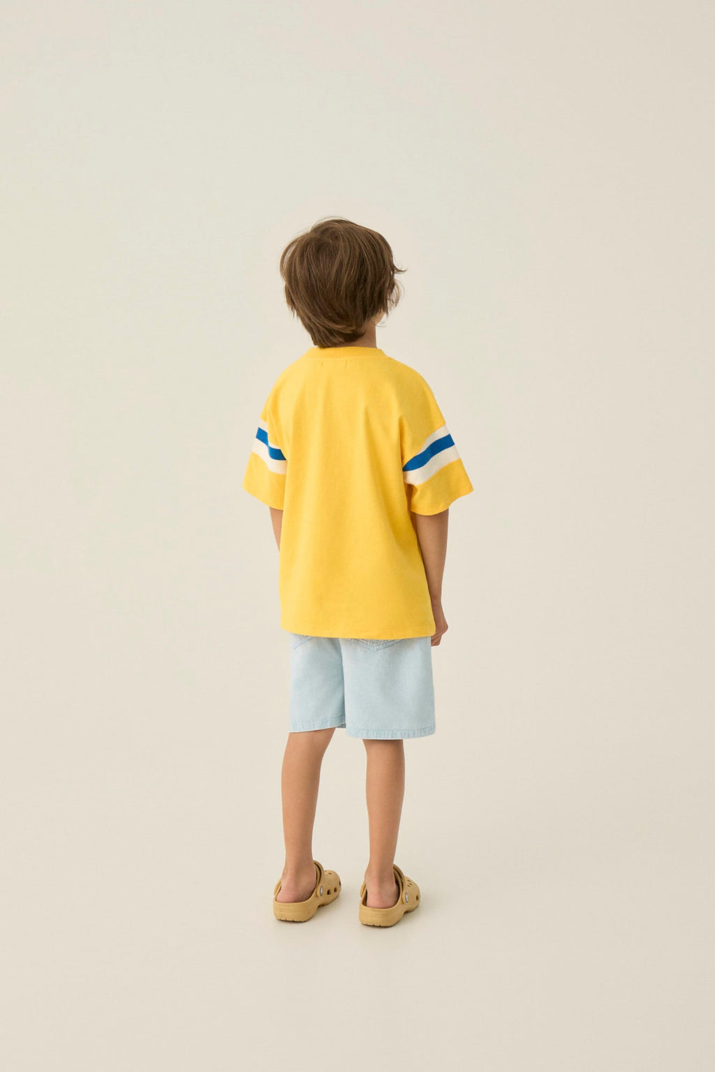 Camiseta Amarilla Bandas Bicolor