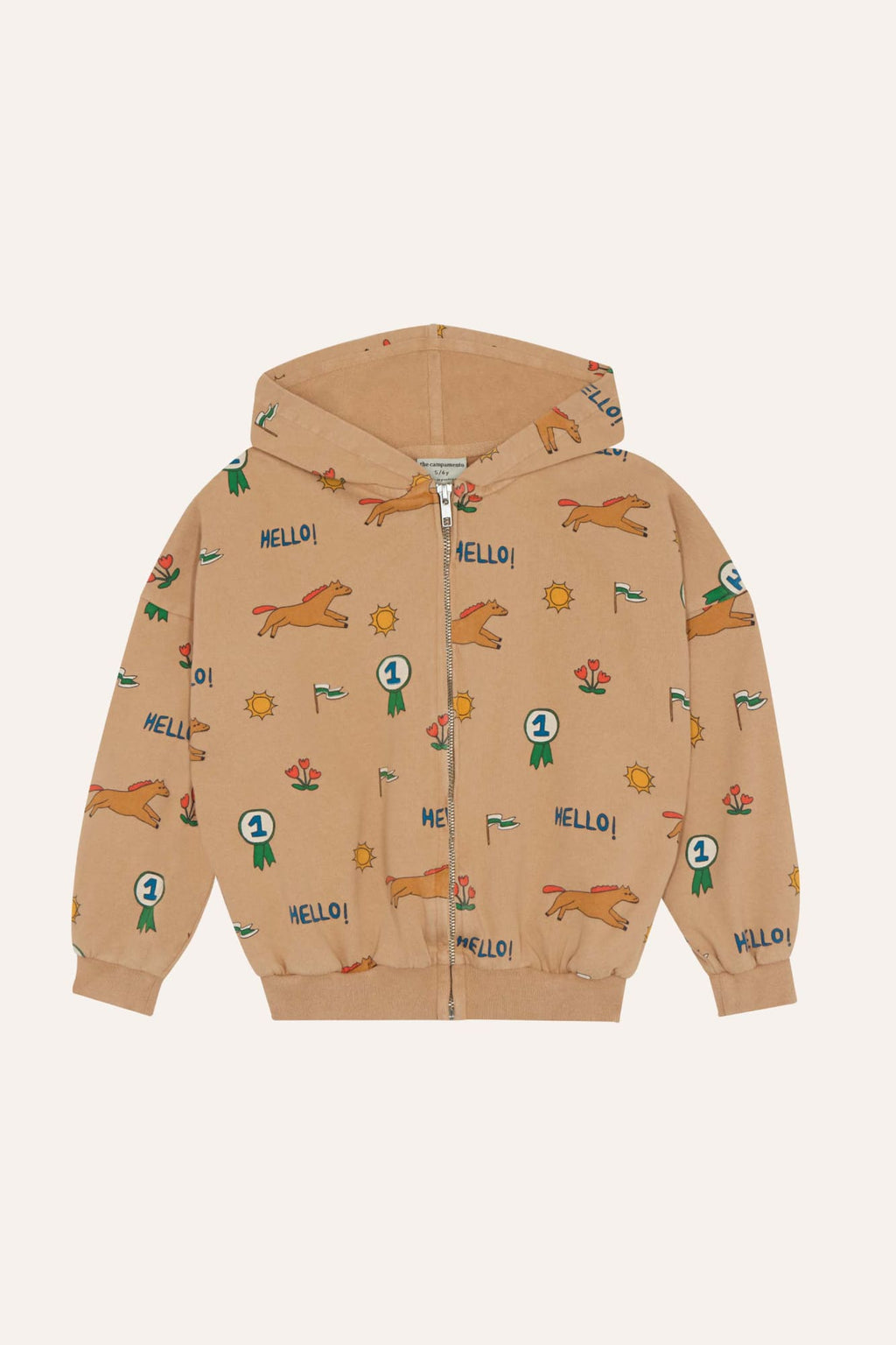 Sudadera con Cremallera Horses Allover