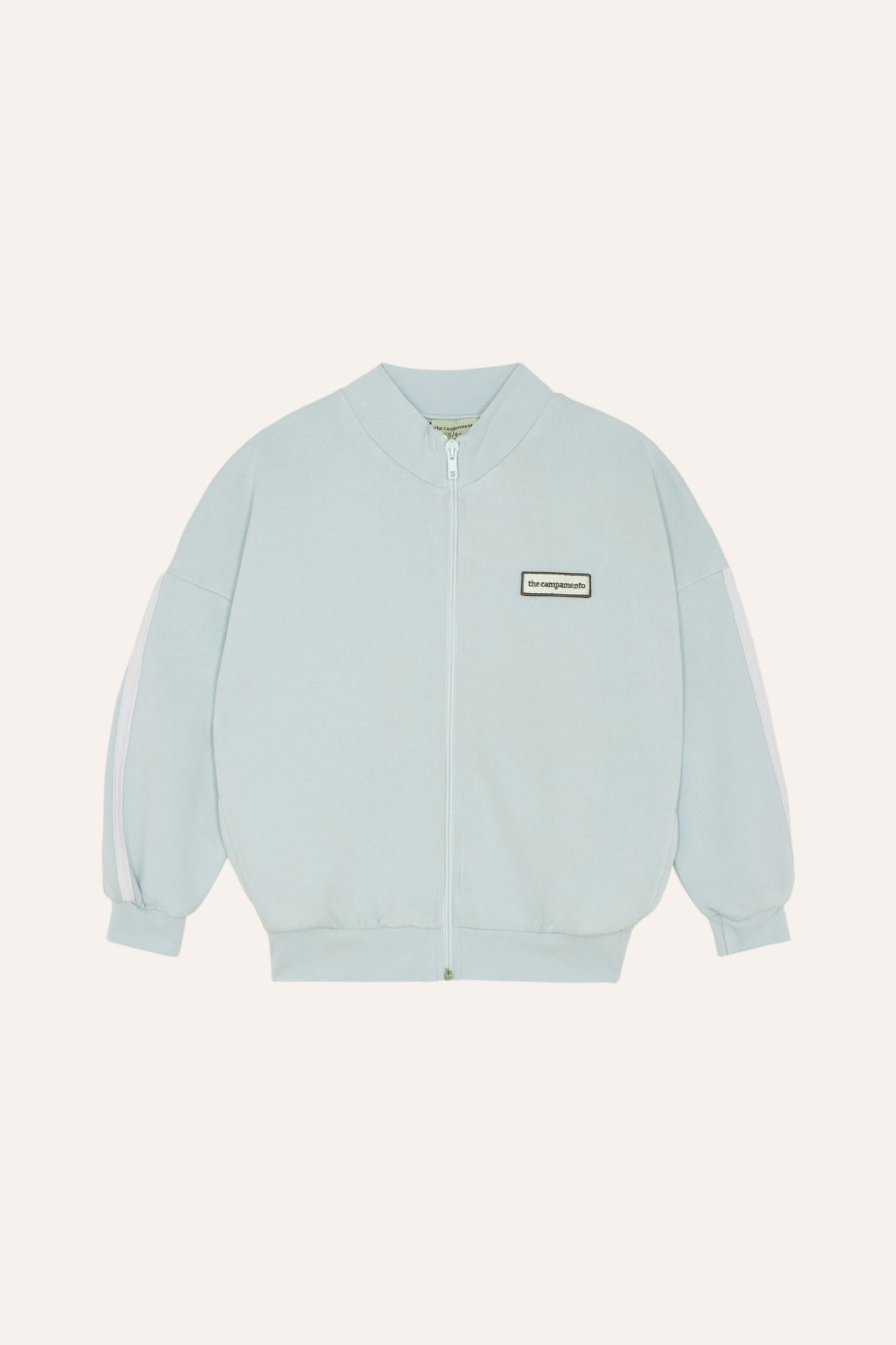 Sudadera con Cremallera Azul Lavada