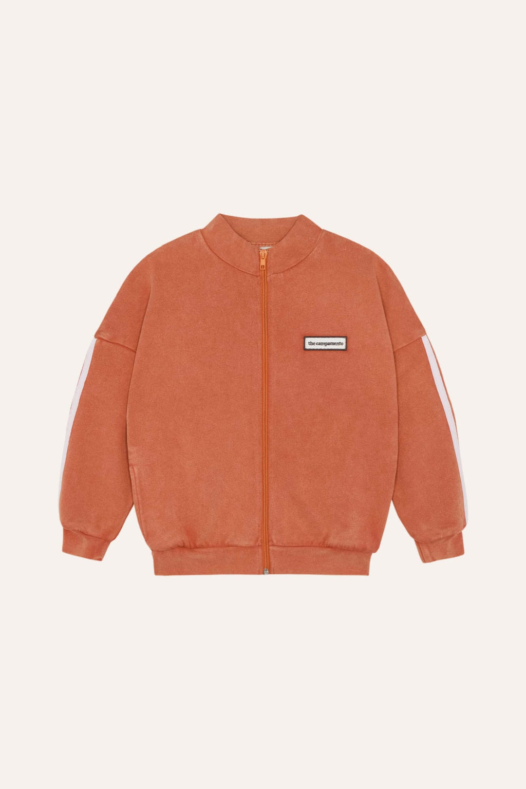 Sudadera con Cremallera Roja Lavada