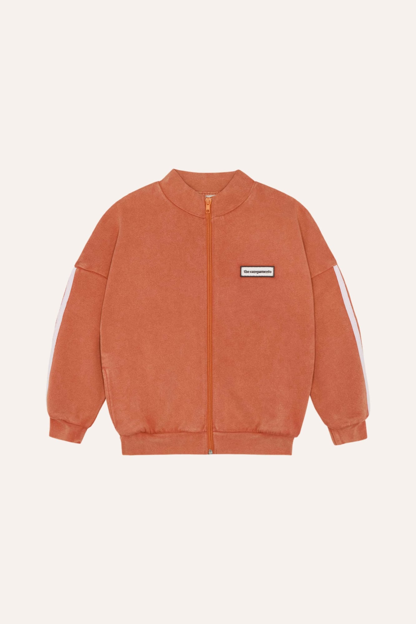 Sudadera con Cremallera Roja Lavada