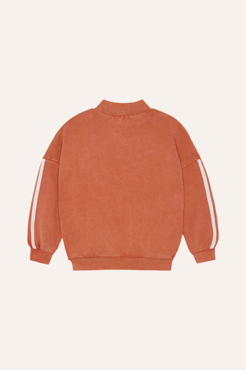 Sudadera con Cremallera Roja Lavada