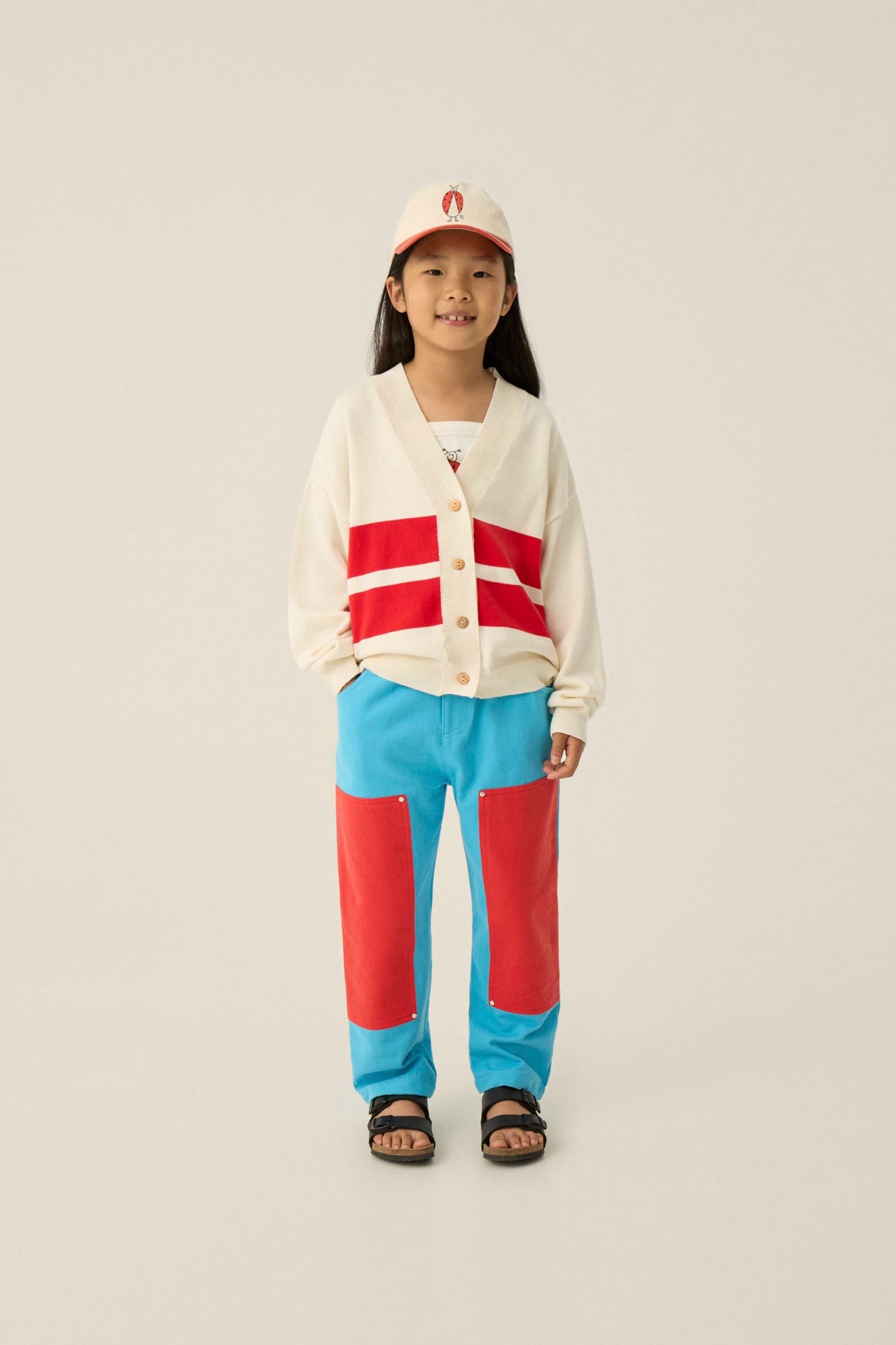 Cardigan Bandas Rojas