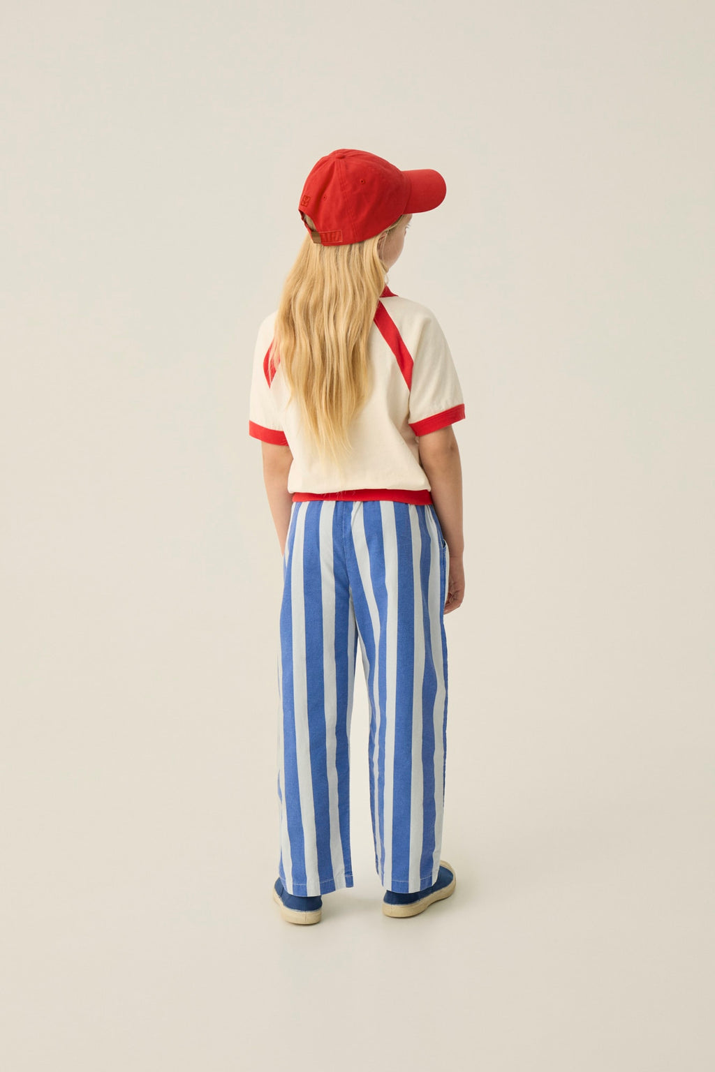 Blue Stripes Washed Trousers