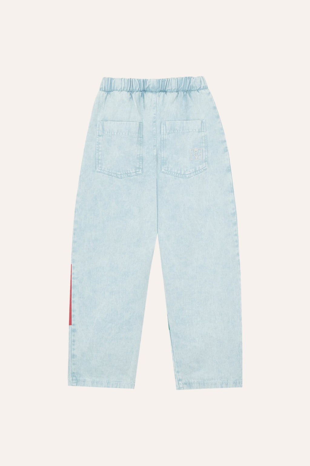 Pantalón Denim Rodilleras Bicolor