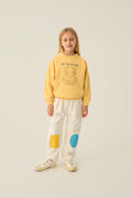 Bicolor Patches Ecru Trousers