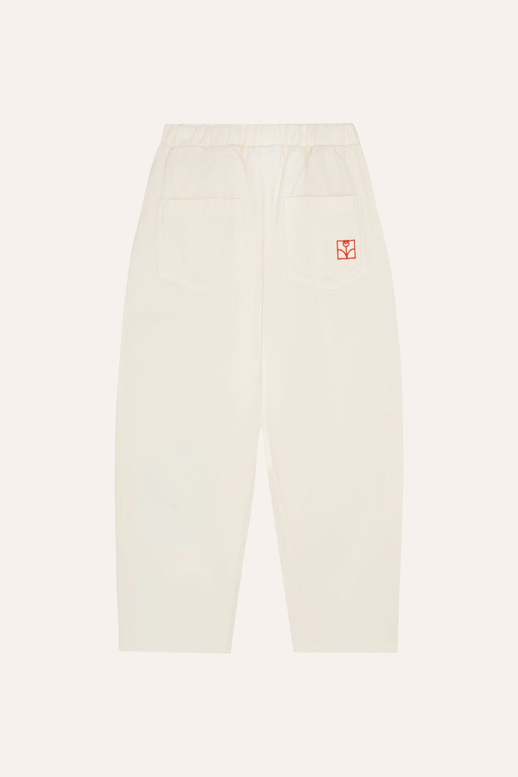 Bicolor Patches Ecru Trousers