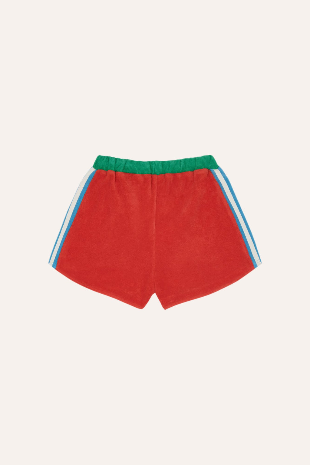 Red Color Block Shorts