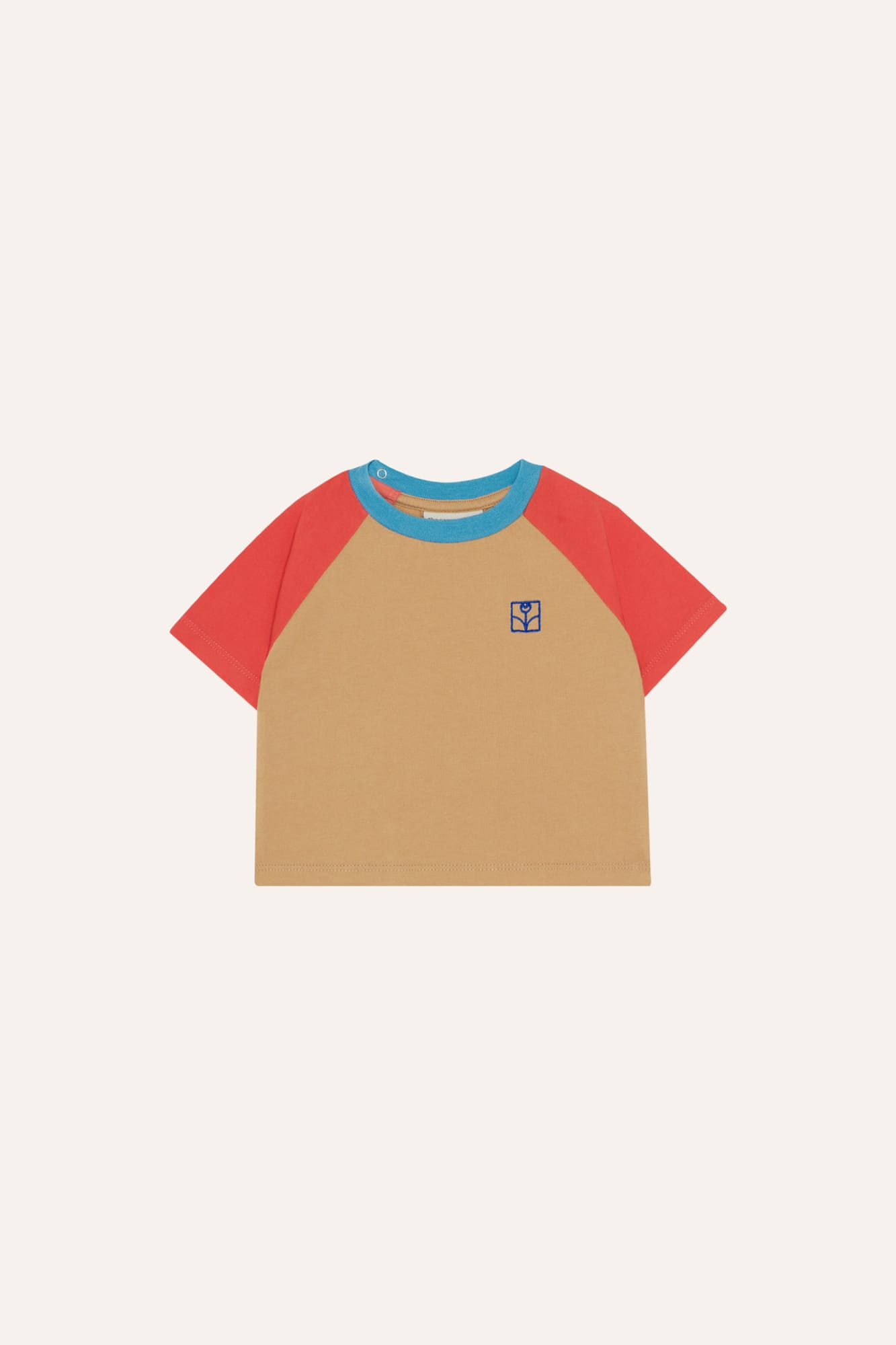 Camiseta Bebé Color Block Roja