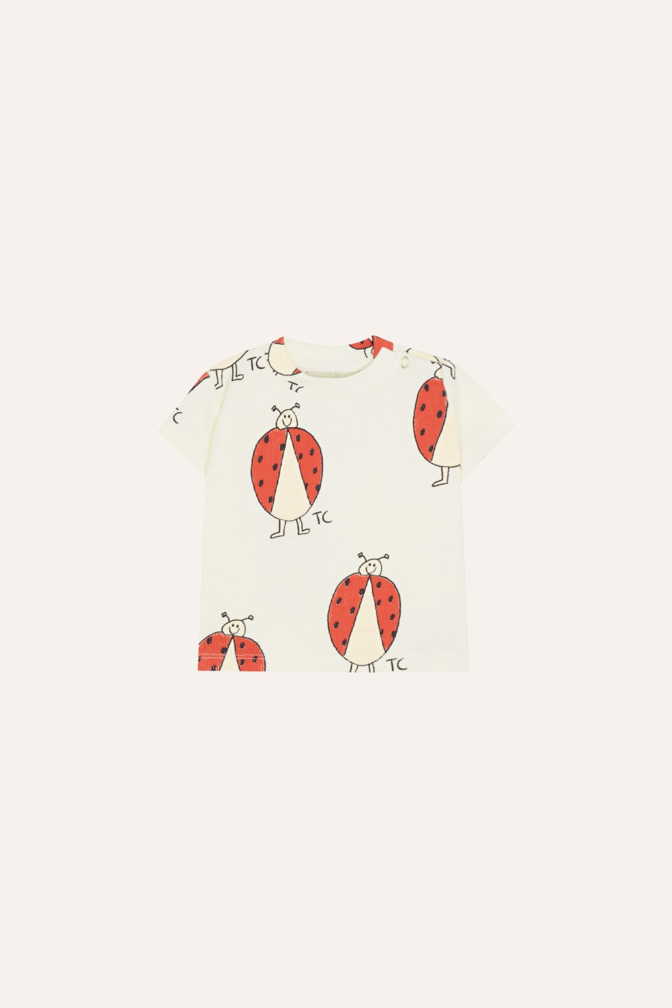 Camiseta Bebé Cruda Ladybug Allover