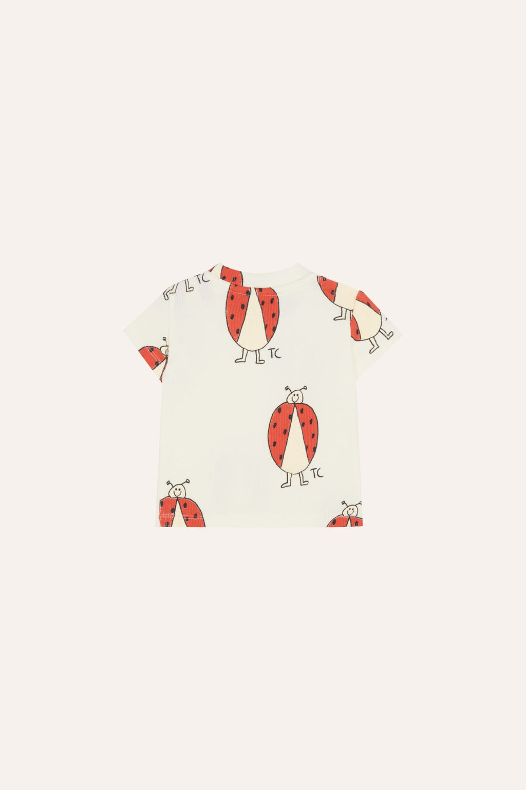 Ladybug Allover Ecru Baby Tshirt