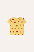 Ladybug Allover Yellow Baby Tshirt
