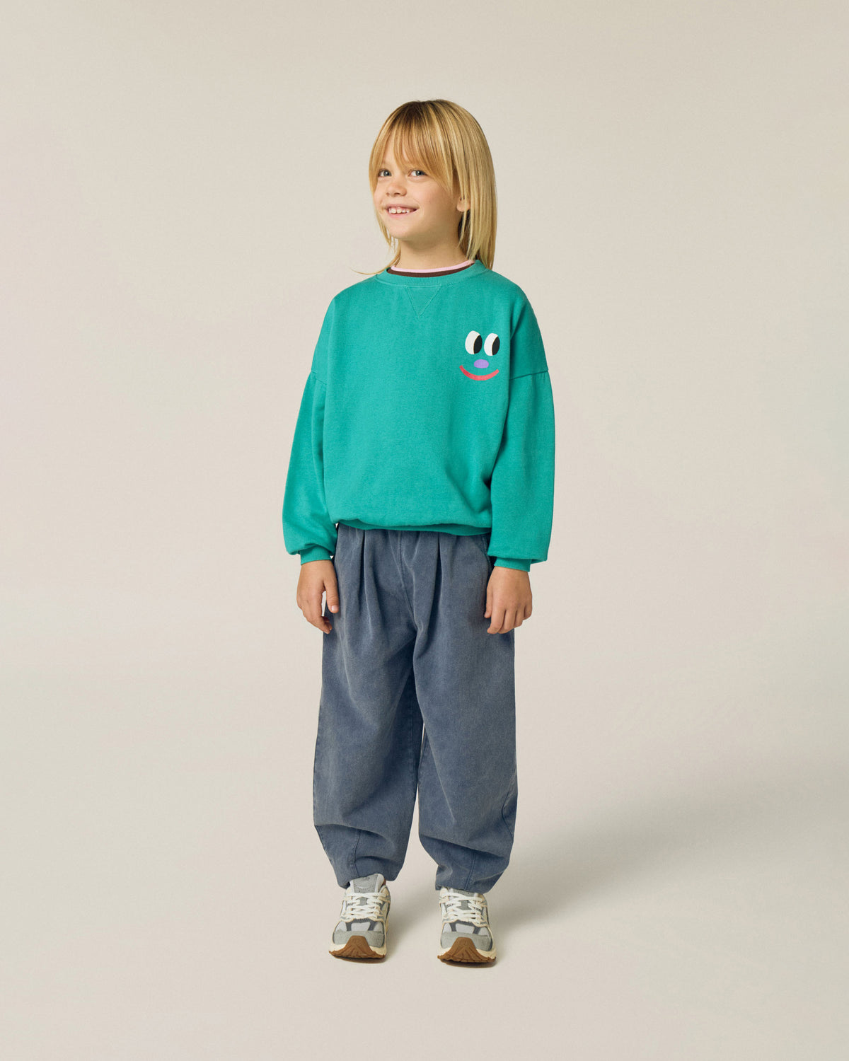 Sudadera Verde Smiling Face