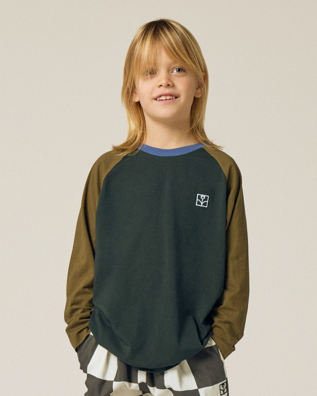 Camiseta Color Block Gris