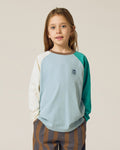 Camiseta Color Block Azul Claro