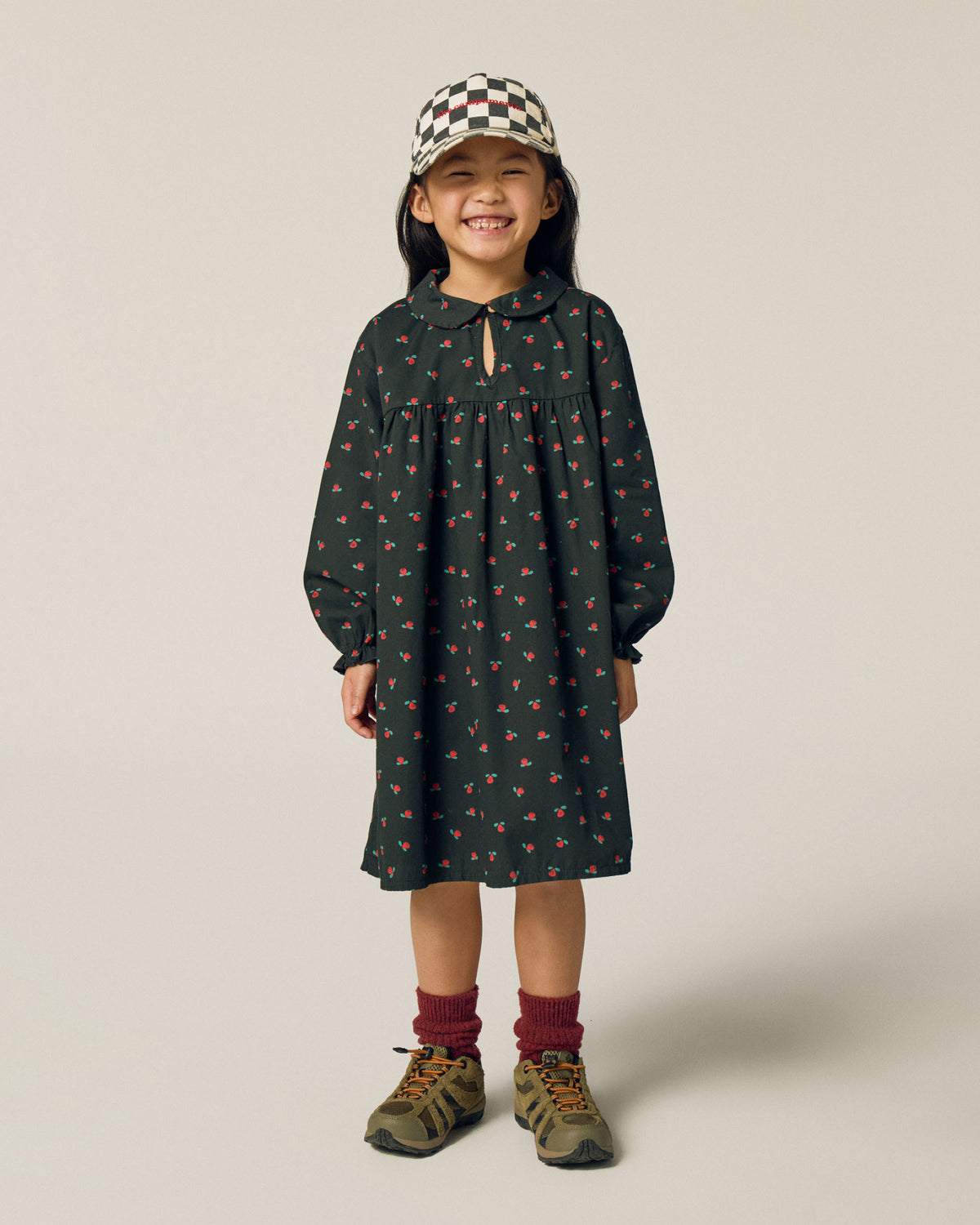 Vestido Flowers Gris