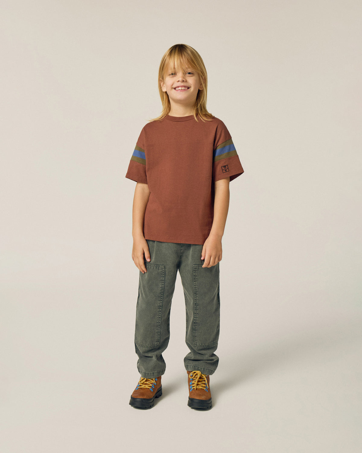 Bicolor Bands Brown Tshirt