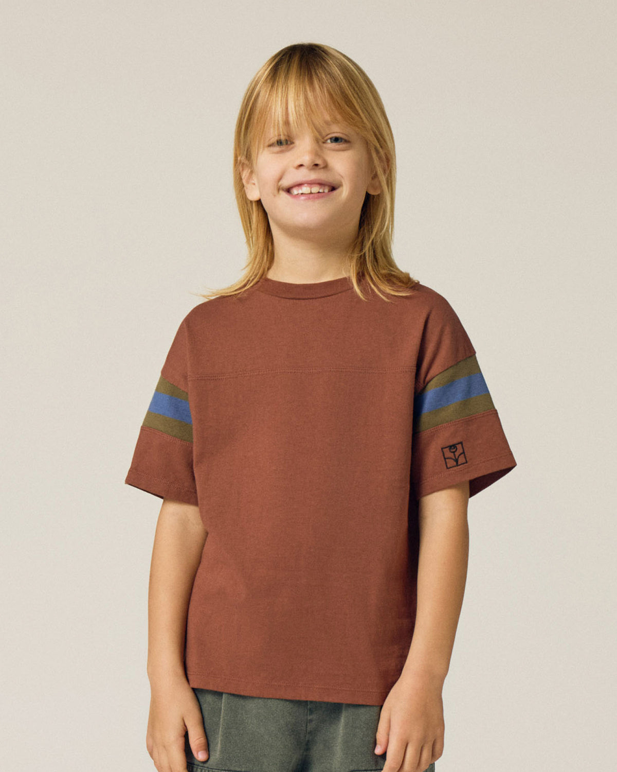 Bicolor Bands Brown Tshirt