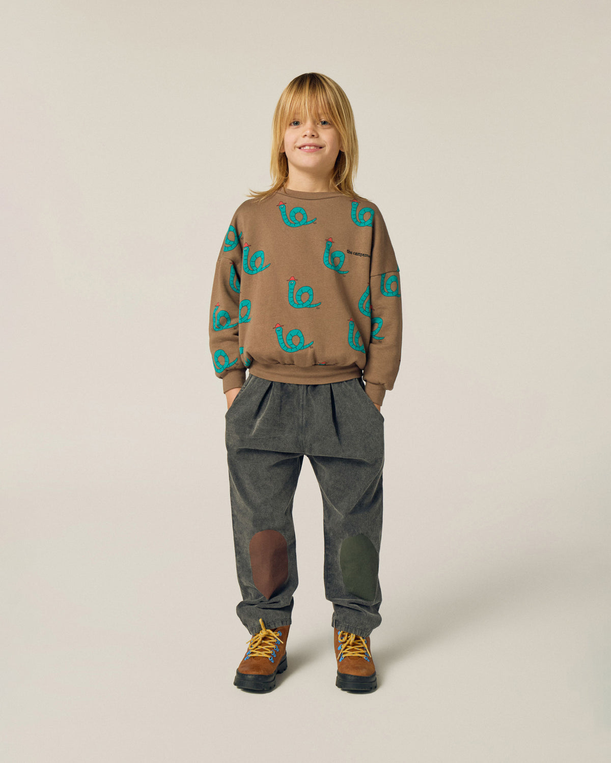 Bicolor Patches Denim Trousers