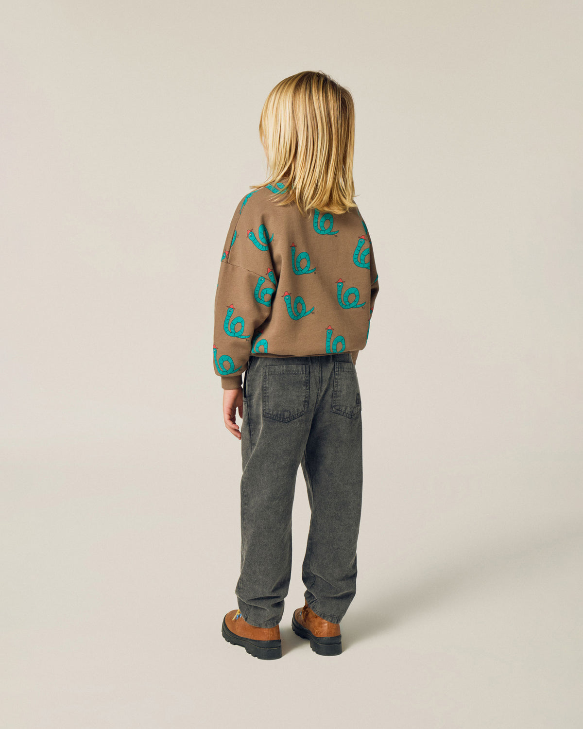 Bicolor Patches Denim Trousers