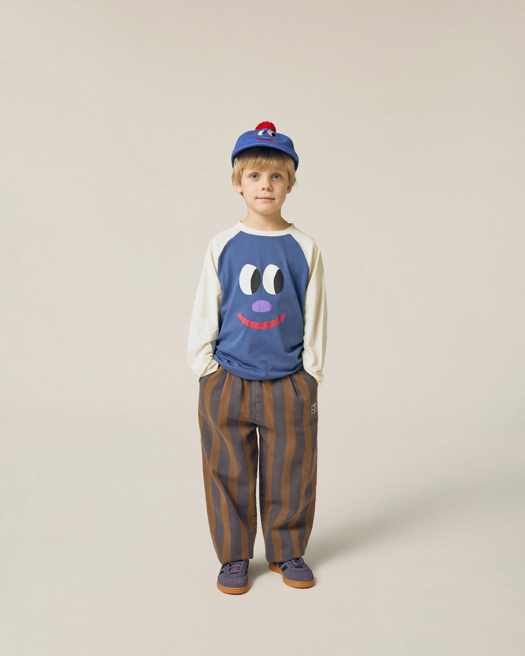 Smiling Face Color Block Tshirt