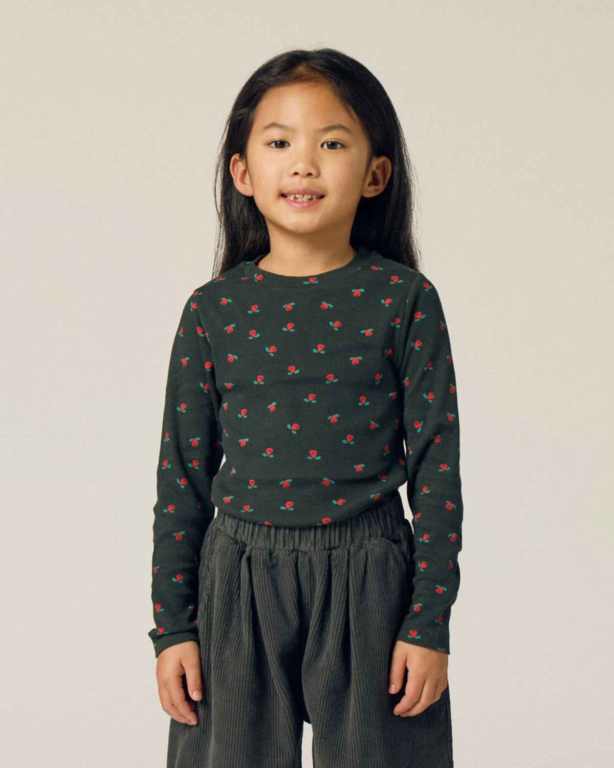 Camiseta Gris Flowers