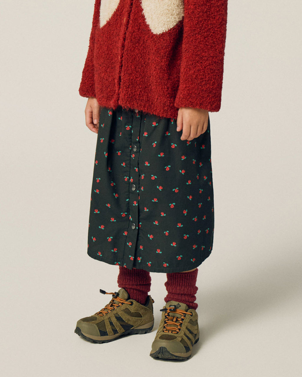 Falda Flowers Gris