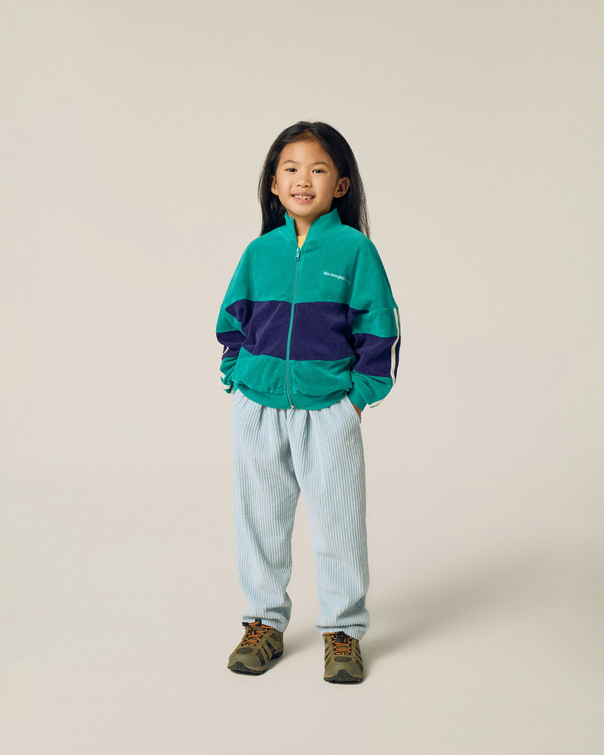 Sudadera Color Block Verde