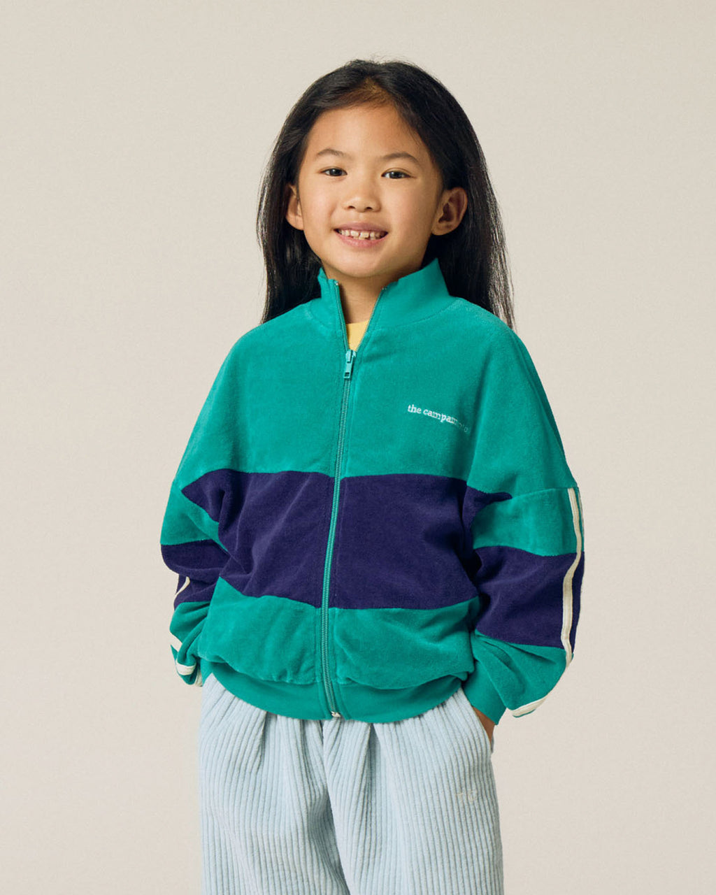Sudadera Color Block Verde