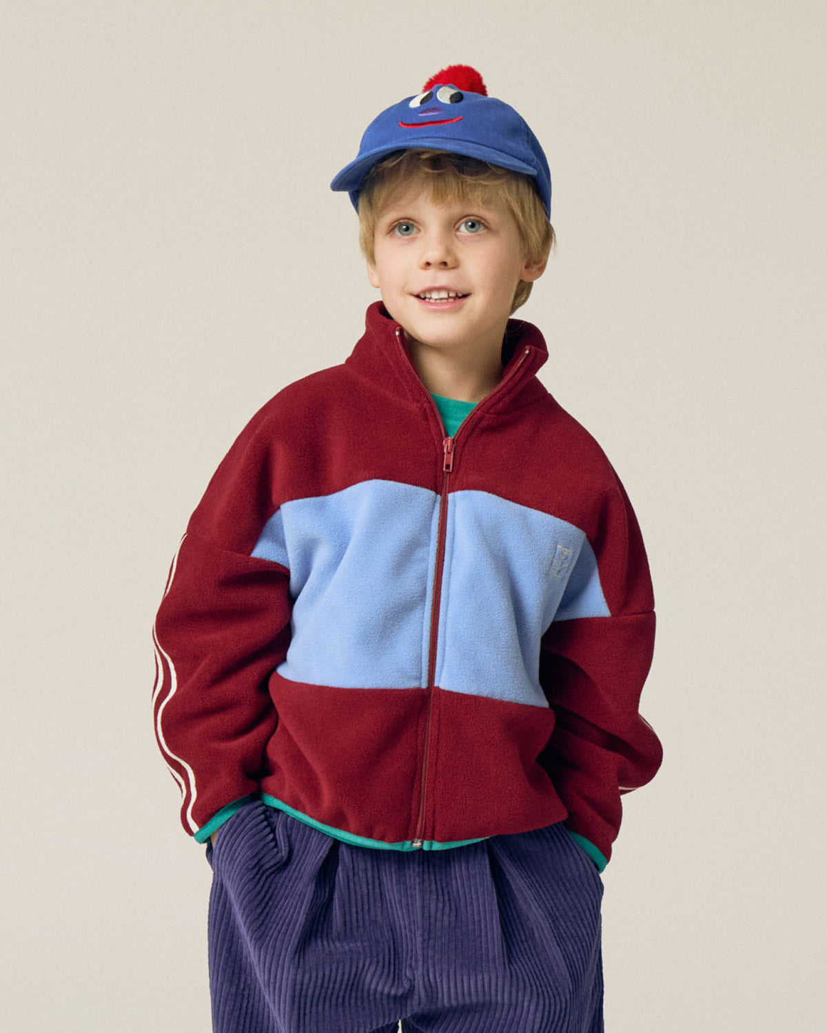 Sudadera Polar Burdeos