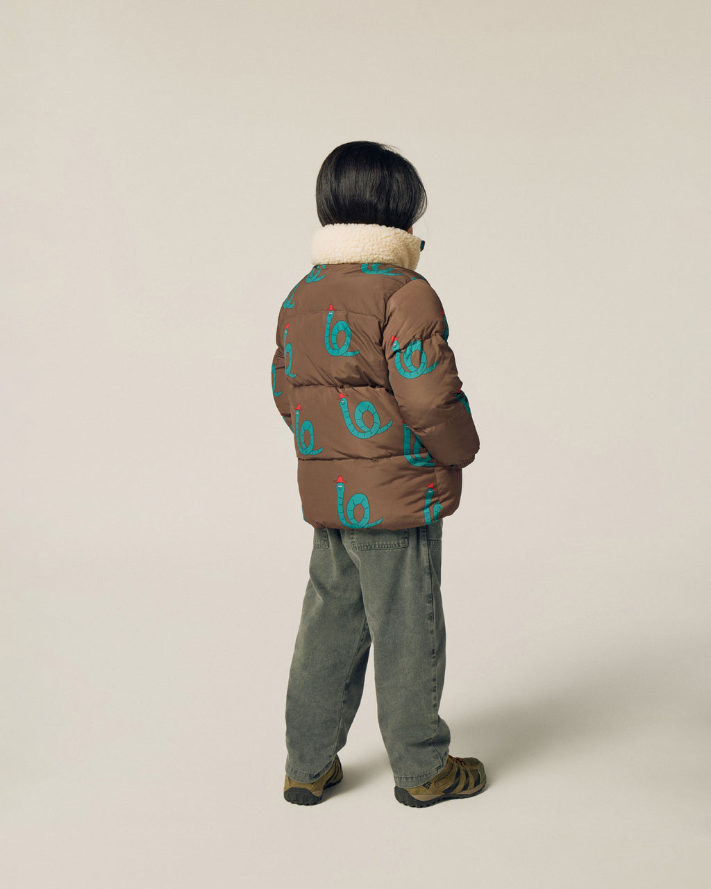 Chaqueta Puffer Snakes Marrón