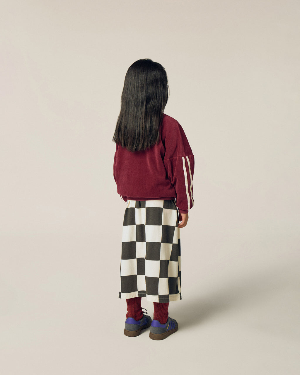 Sudadera Color Block Burdeos
