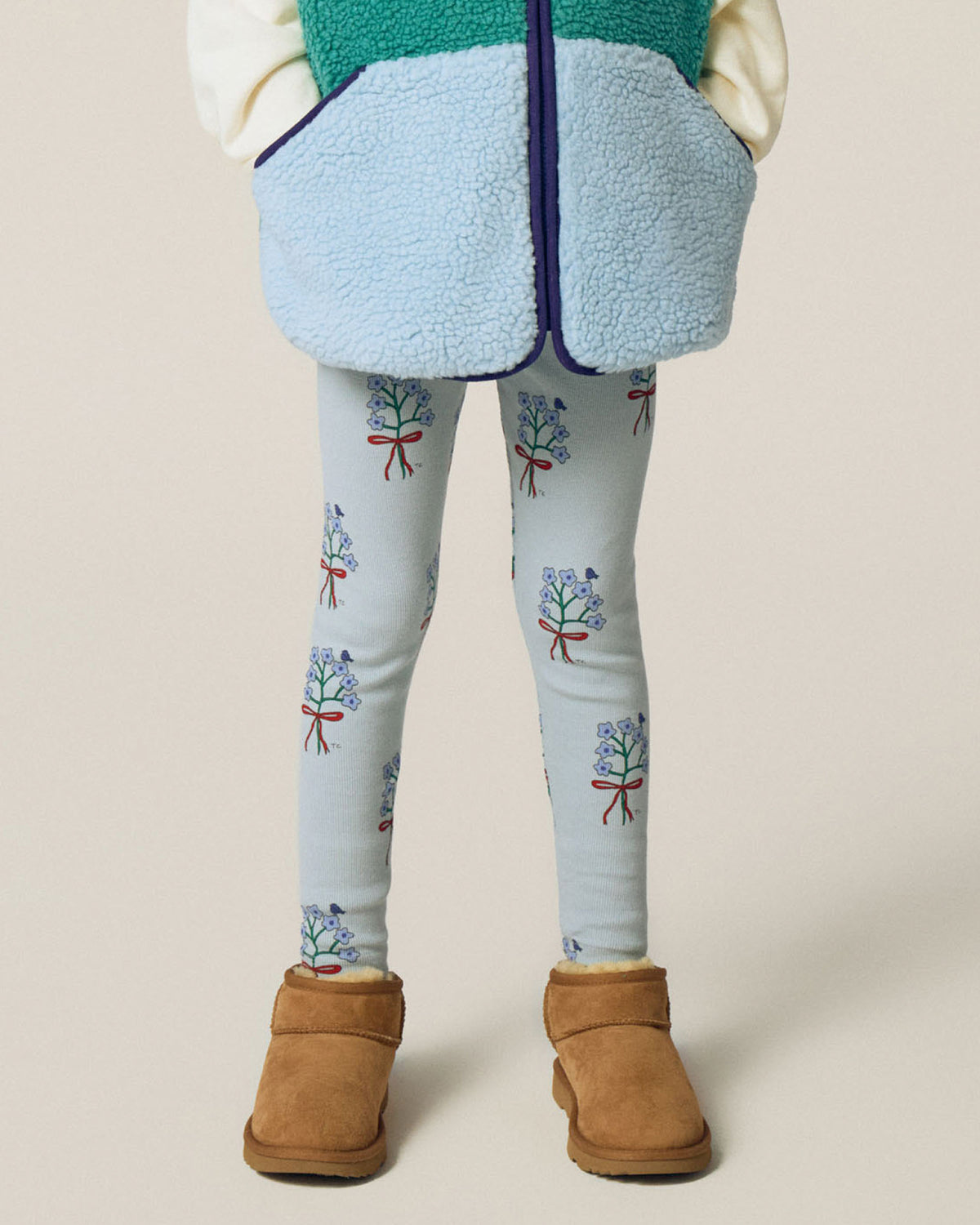 Leggings Bouquets Azul Claro