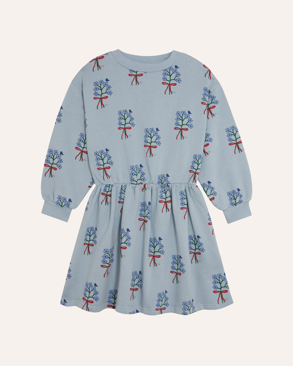 Vestido Bouquets Azul Claro