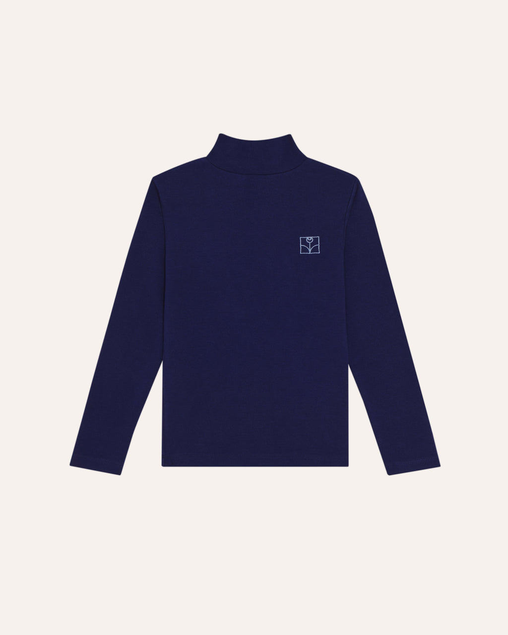 Camiseta Azul Cuello Alto