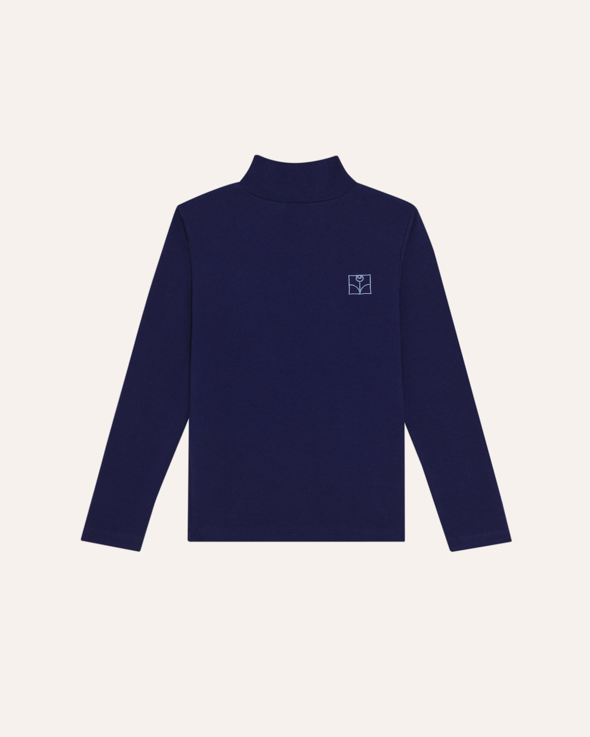 Camiseta Azul Cuello Alto