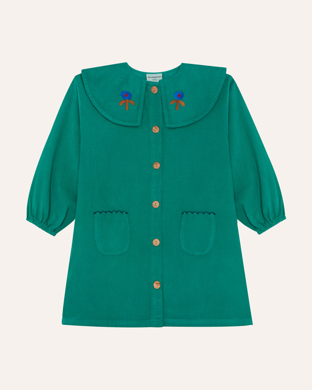 Vestido Verde Bordado Daisies