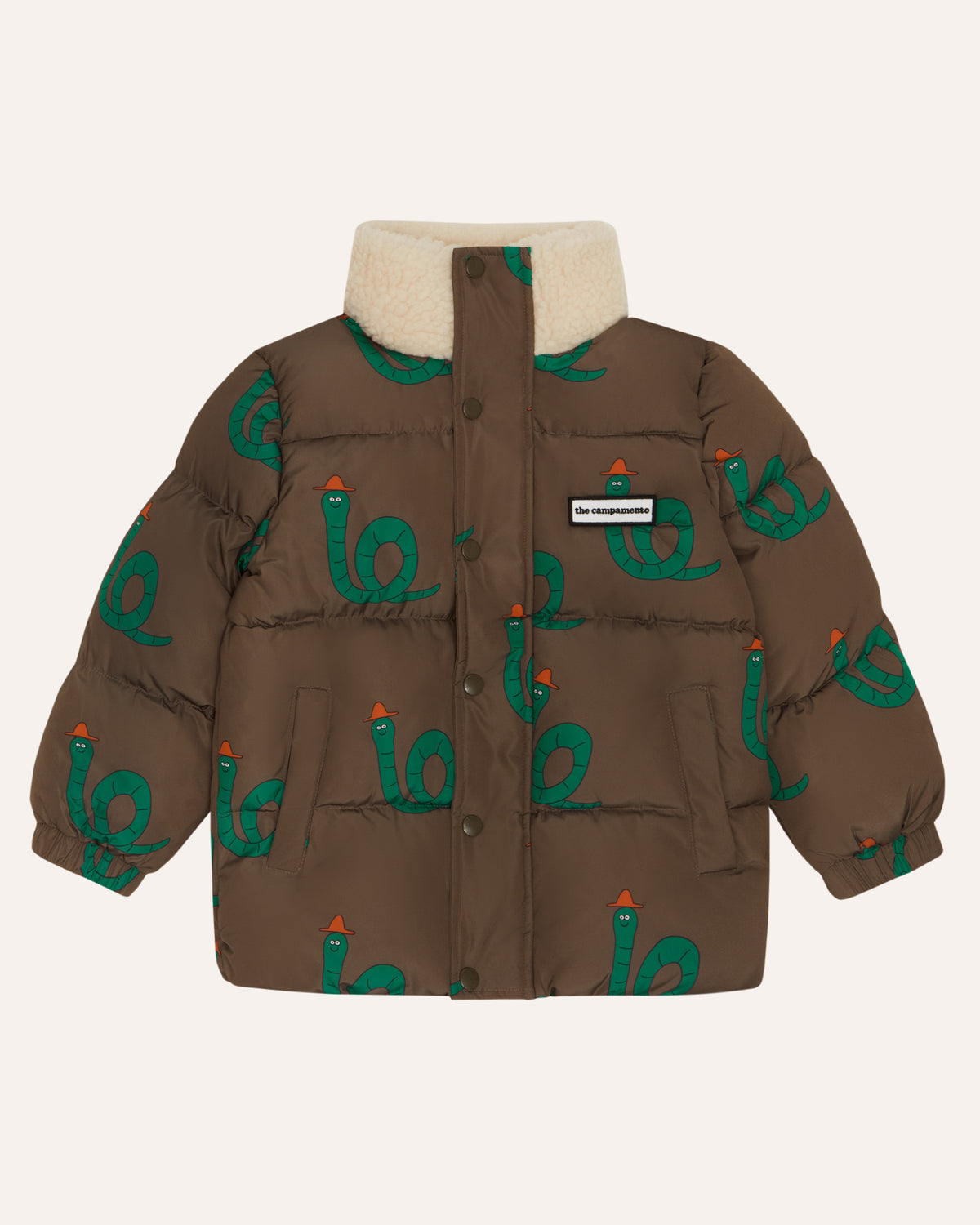 Chaqueta Puffer Snakes Marrón