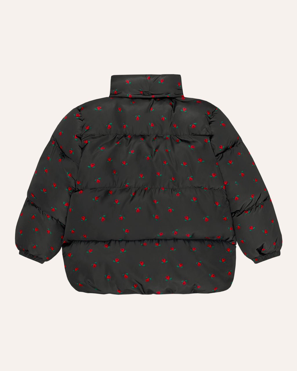 Flowers Grey Puffer Jacket