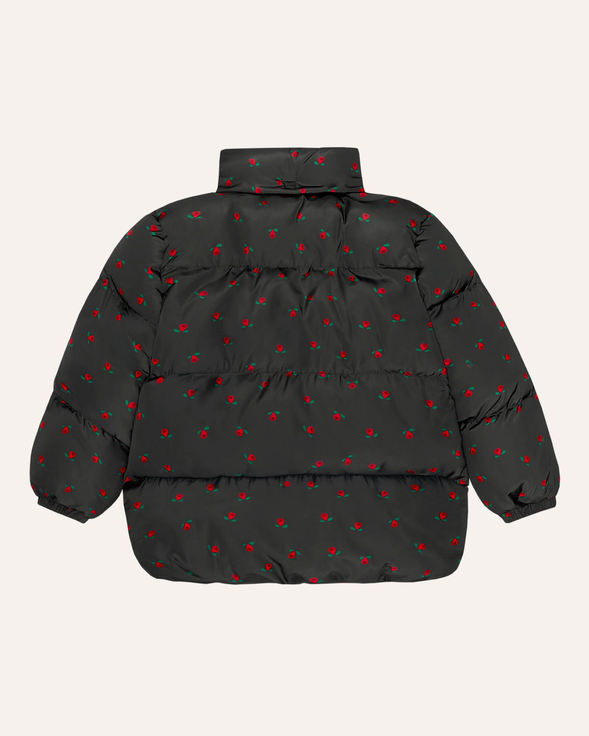 Flowers Grey Puffer Jacket