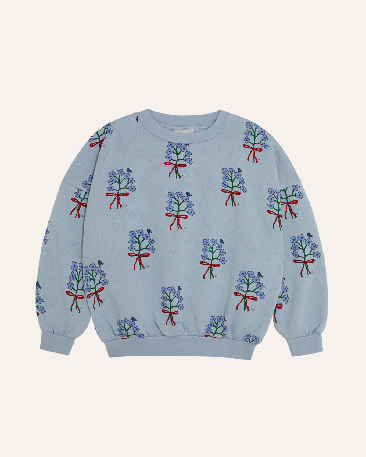 Sudadera Bouquets Azul Claro