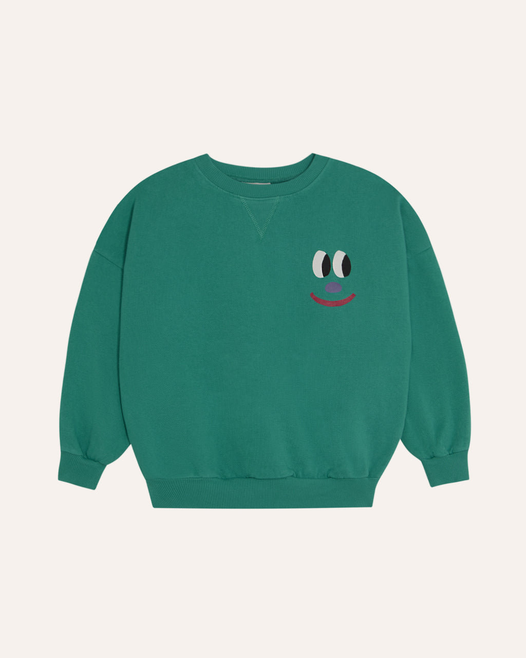 Smiling Face Green Sweatshirt