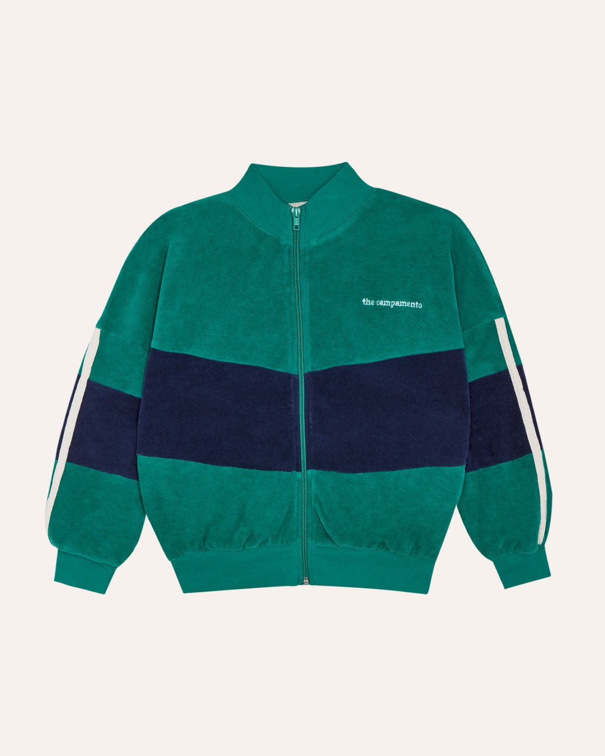 Sudadera Color Block Verde