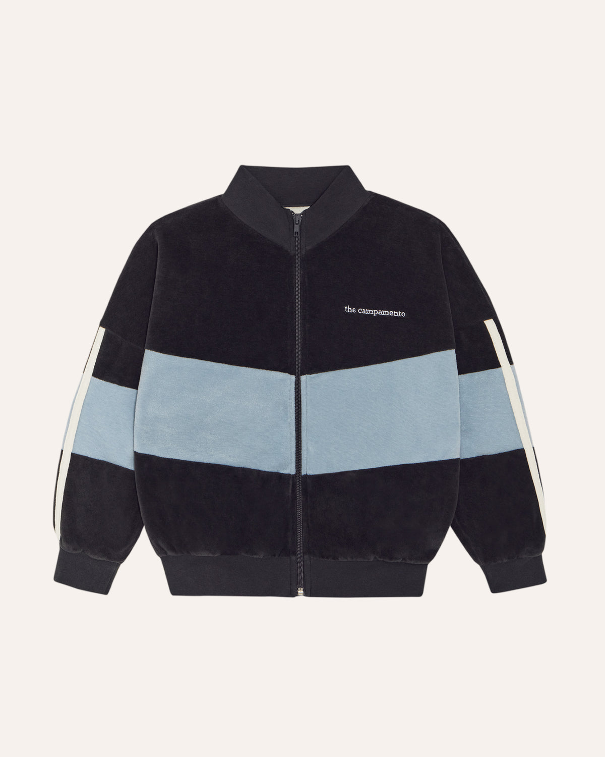 Sudadera Color Block Gris