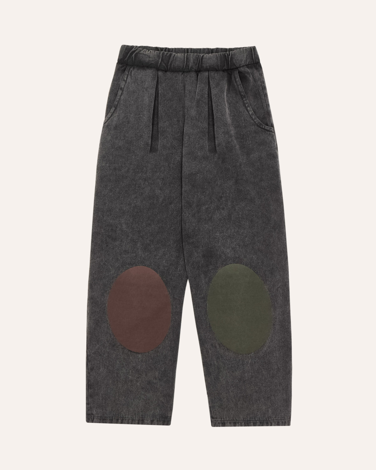 Bicolor Patches Denim Trousers