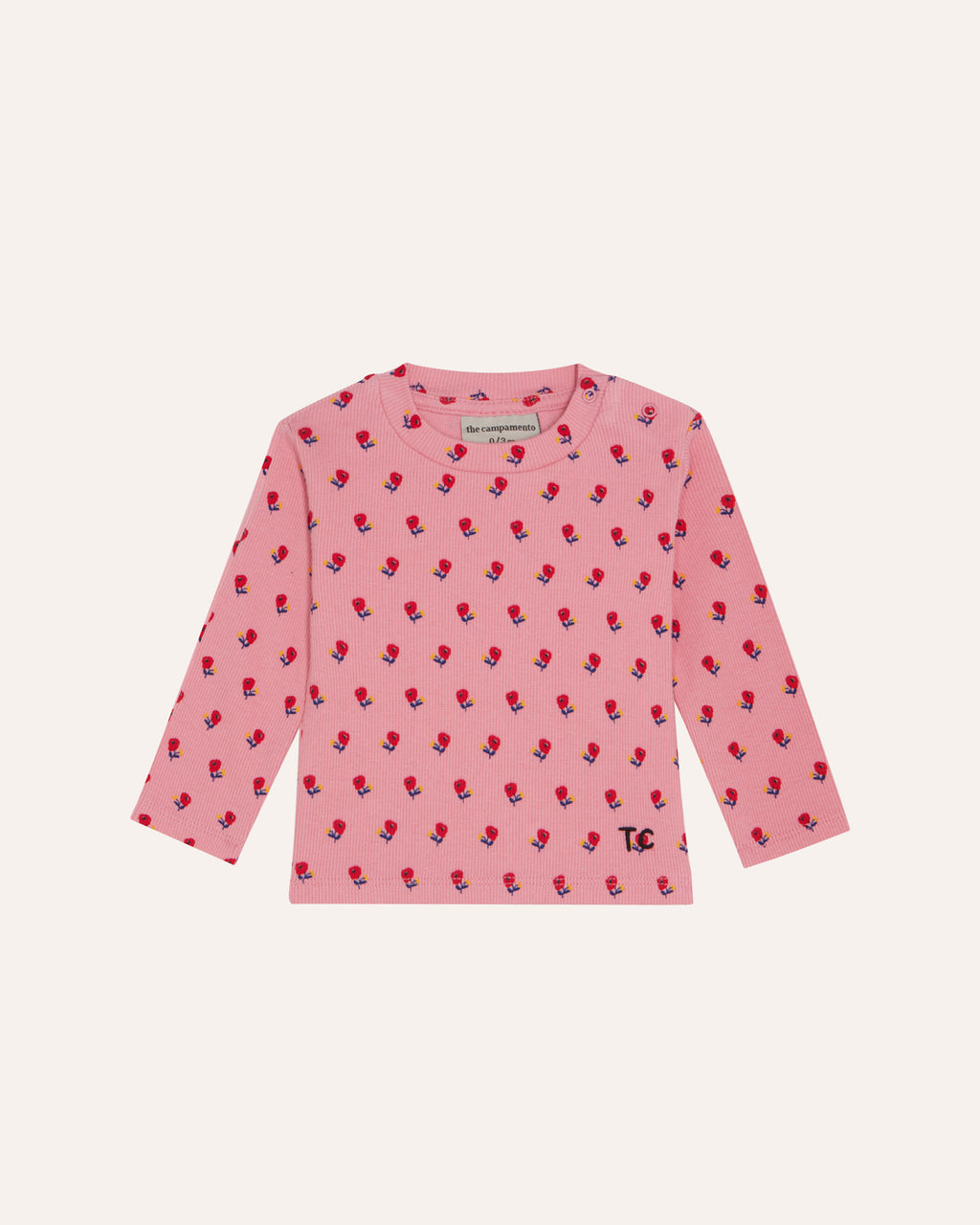 Camiseta Bebé Flowers Rosa