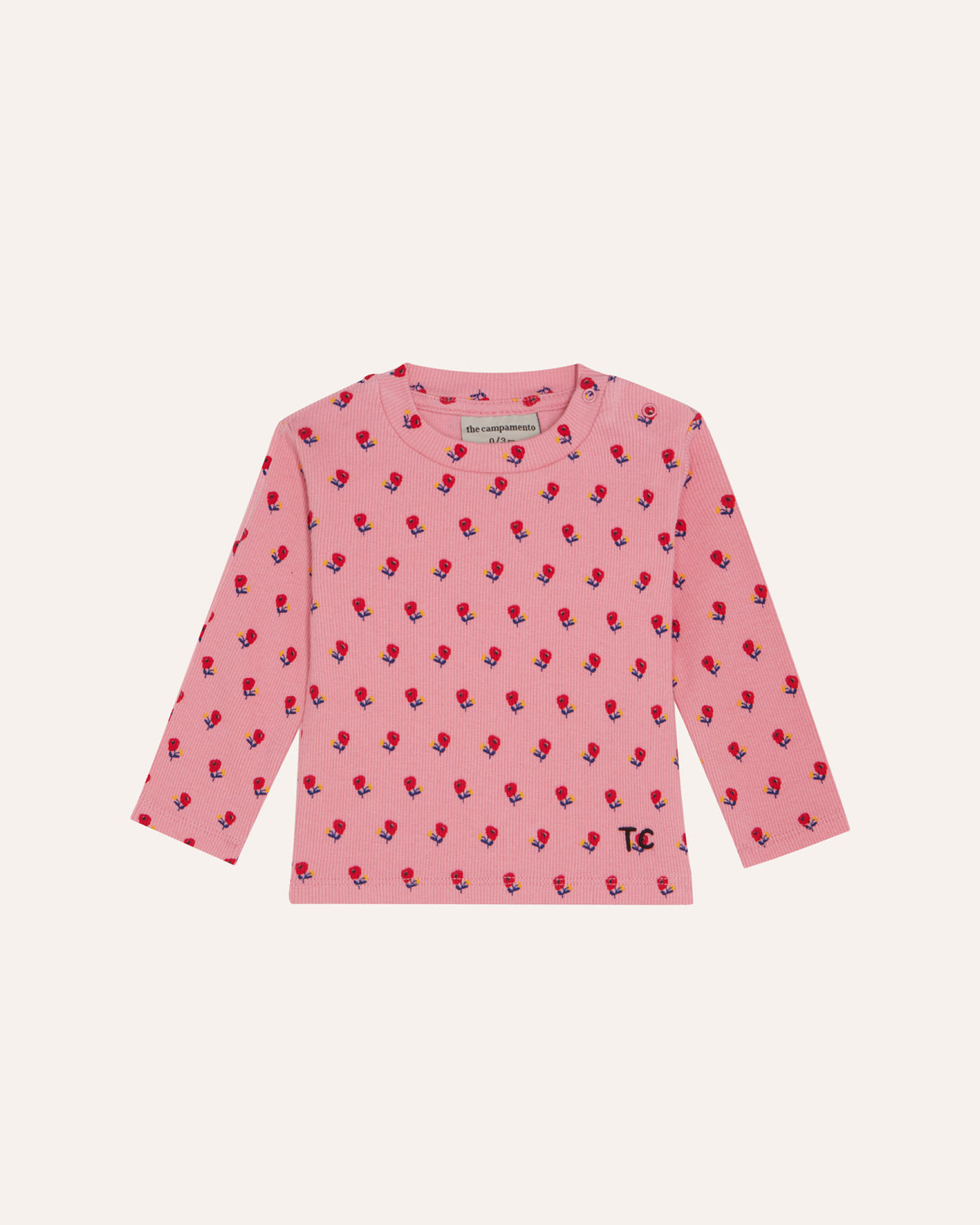 Camiseta Bebé Flowers Rosa